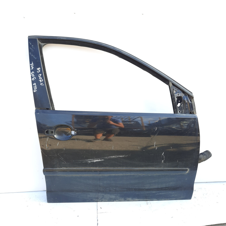 Usa / Portiera Vw Polo (9N, 9N3) 2002-2010 Negru Fata Dreapta