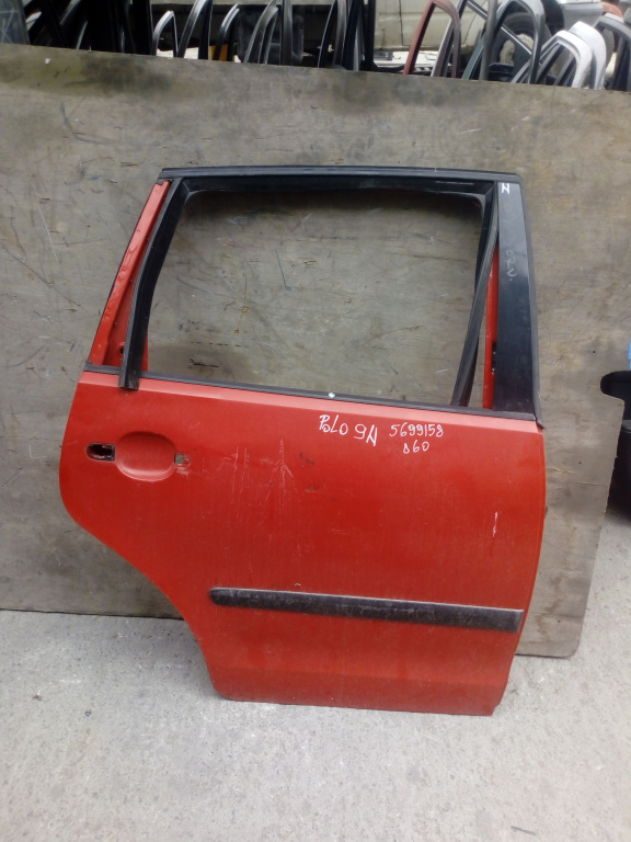 Usa / Portiera Vw Polo (9N, 9N3) 2002-2010 Rosu Spate Dreapta