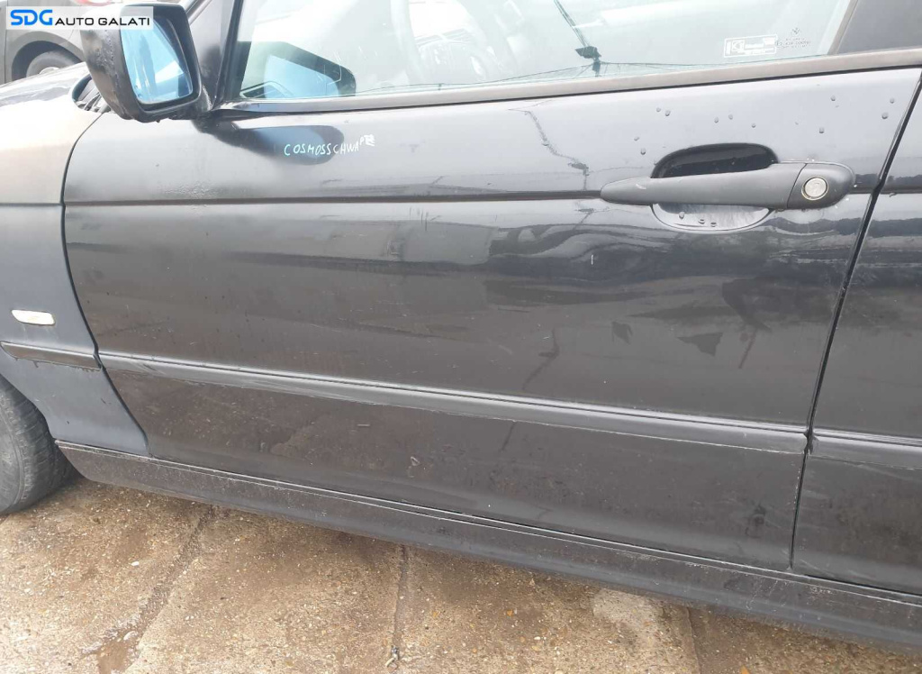 Usa Usi Portiera Portiere Stanga Fata Dezechipata cu Defect BMW Seria 3 E46 1998 - 2006 Culoare 303/9 Cosmosschwarz Metall [0053]