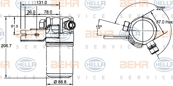 Uscator,aer conditionat (8FT351192391 HELLA) AUDI