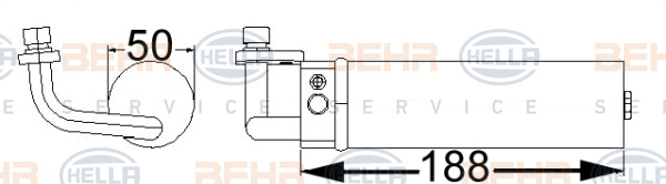 Uscator,aer conditionat (8FT351192734 HELLA) NISSAN