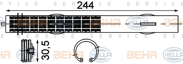 Uscator,aer conditionat (8FT351192761 HELLA) BMW