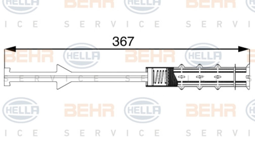 Uscator,aer conditionat (8FT351197711 HELLA) MERCEDES-BENZ,SMART