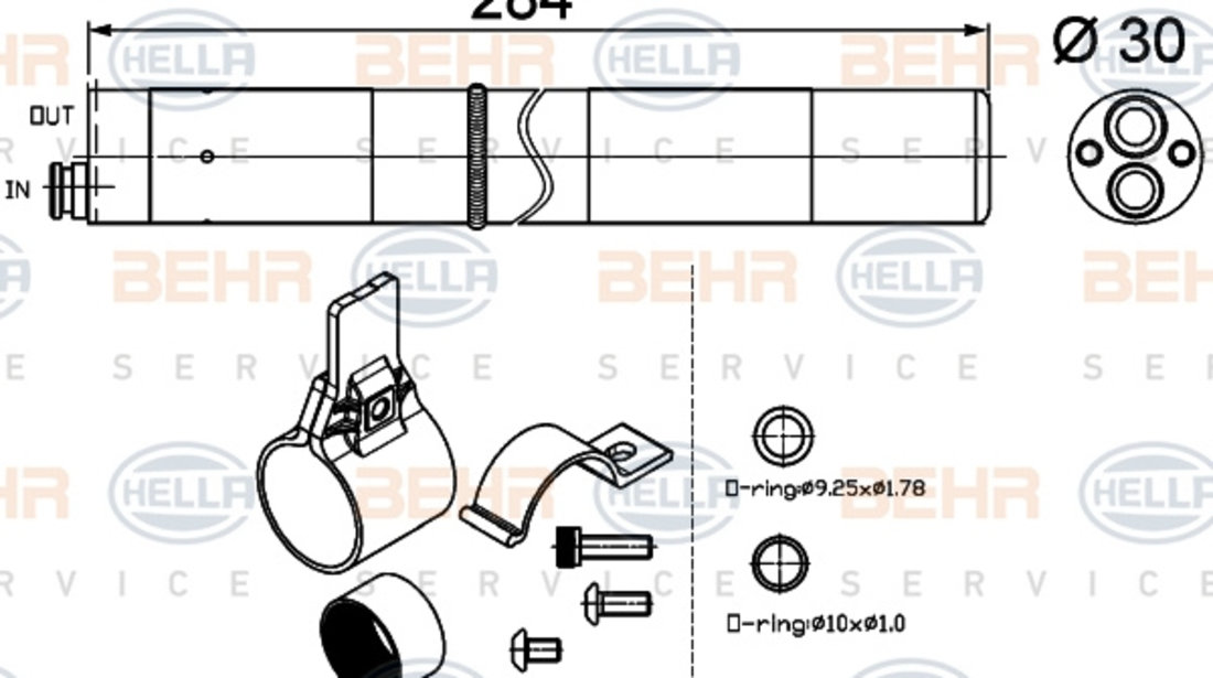 Uscator,aer conditionat (8FT351200274 HELLA) AUDI