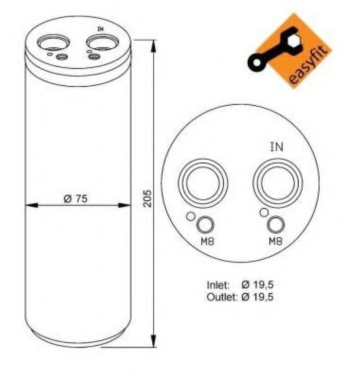 Uscator,aer conditionat AUDI A4 (8E2, B6) (2000 - 2004) NRF 33204 piesa NOUA