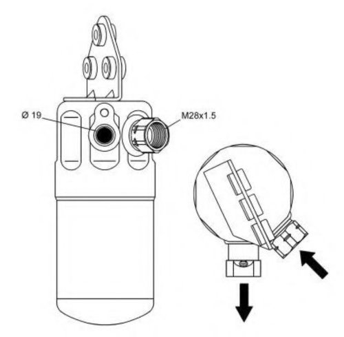 Uscator,aer conditionat AUDI A6 Avant (4B5, C5) (1997 - 2005) NRF 33236 piesa NOUA