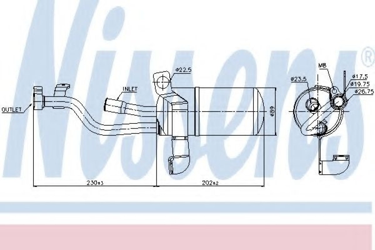 Uscator,aer conditionat FORD FOCUS II (DA) (2004 - 2012) NISSENS 95449 piesa NOUA