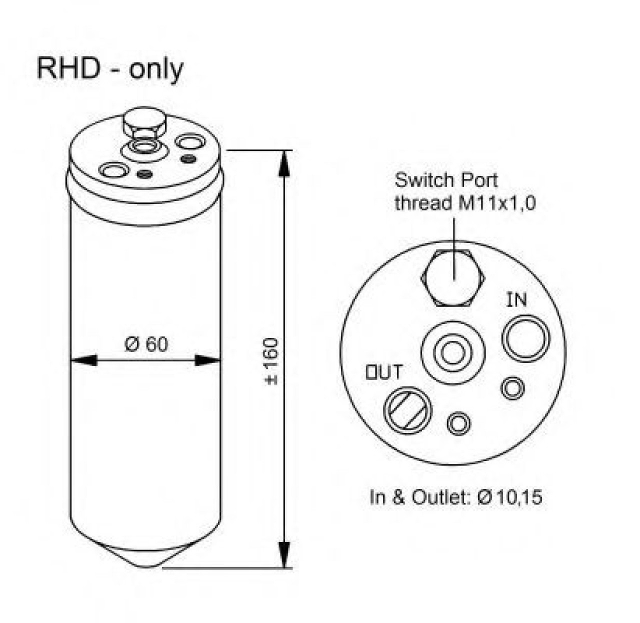 Uscator,aer conditionat HONDA CR-V I (RD) (1995 - 2002) NRF 33320 piesa NOUA