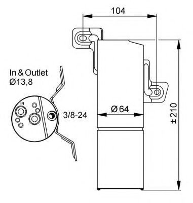 Uscator,aer conditionat MERCEDES S-CLASS (W221) (2005 - 2013) NRF 33303 piesa NOUA