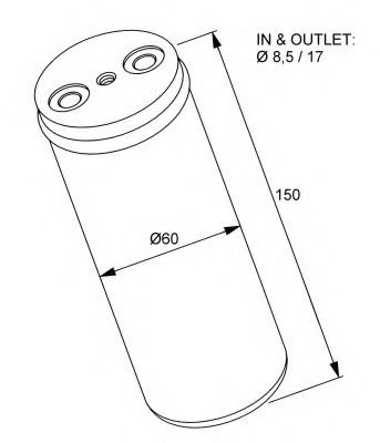 Uscator,aer conditionat OPEL MERIVA (2003 - 2010) NRF 33233 piesa NOUA