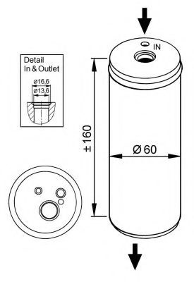 Uscator,aer conditionat VW BORA (1J2) (1998 - 2005) NRF 33296 piesa NOUA