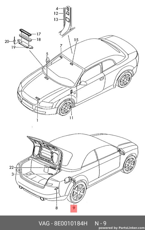 Usita rezervor Audi A4 B6 1.9 TDI 2002 AWX OEM 8E0010184H