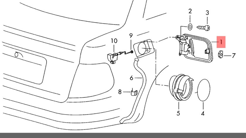 Usita rezervor Audi A6 4B (C5) Sedan 20032.5 TDI OEM 4B0809905A