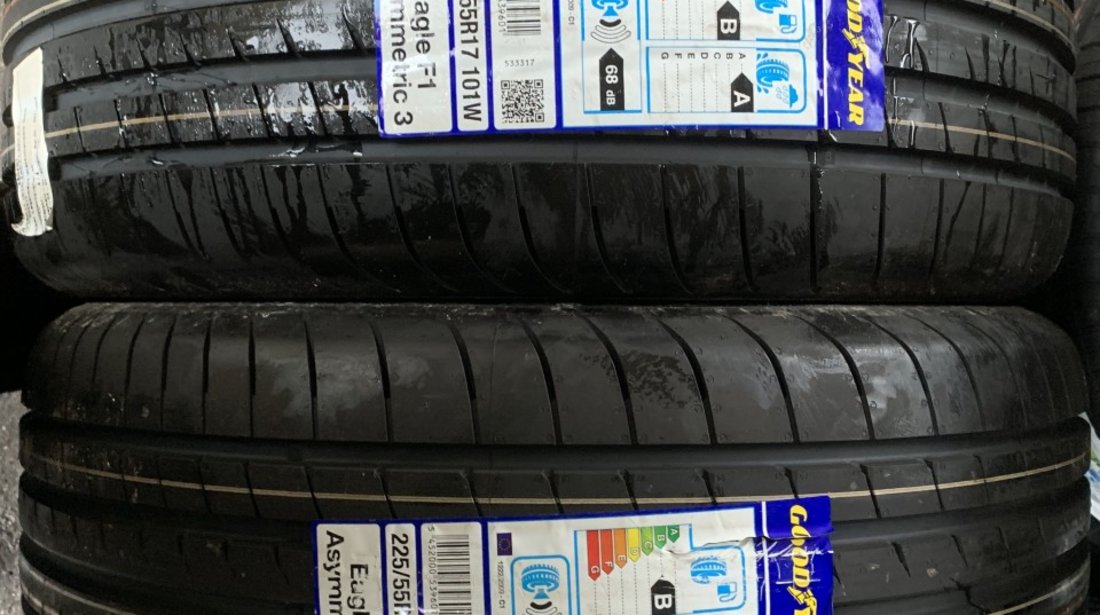 Vând 2 anvelope 225/55/17 goodyear de vară noi