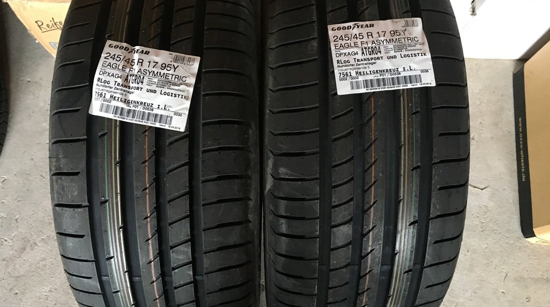 Vând 2 anvelope 245/45/17 goodyear de vară noi