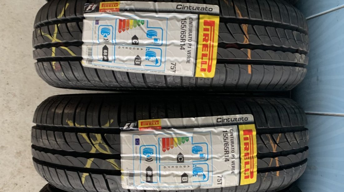 Vând 4 anvelope 155/65/14 Pirelli de vară noi