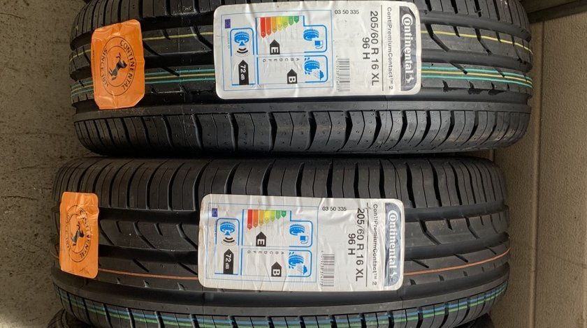 Vând 4 anvelope 205/60/16 continental de vară noi