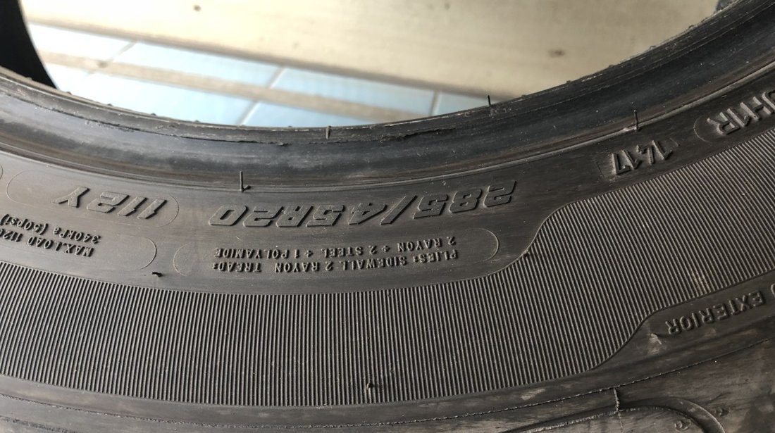 Vând 4 anvelope 285/45/20 goodyear de vară ca noi