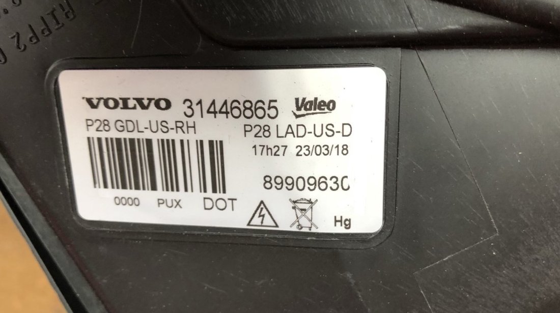 Vând far xenon stanga dreapta Volvo XC90 2003 2010 31446864/31446865