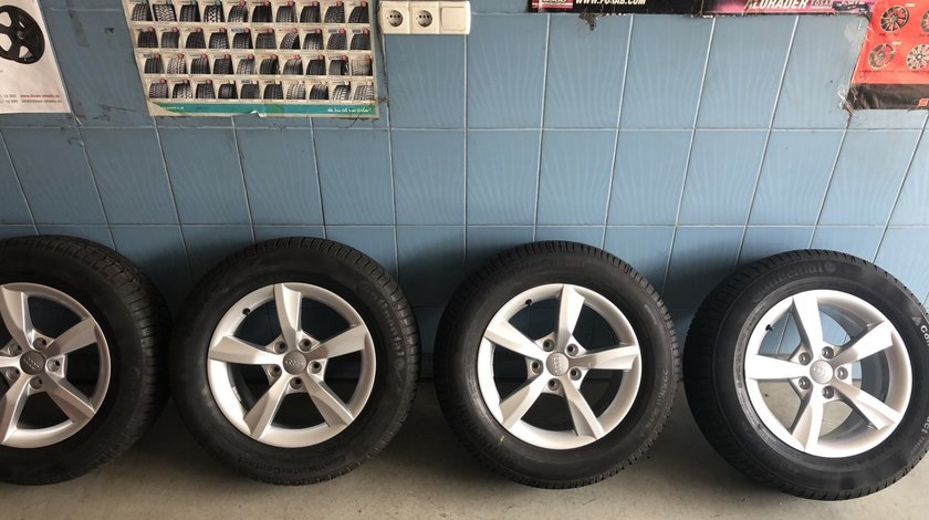 Vând jante originale Audi pe 16” noi cu anvelope de iarnă noi