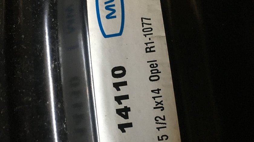 Vând jante tablă Opel 4x100 ET 39 pe 14”