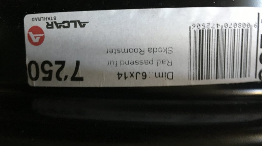 Vând jante tablă WV,Skoda,seat 5x100-57 pe 14”