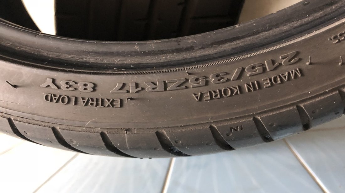 Vând set anvelope 195/40/17-215/35/17 hankook la 7mm