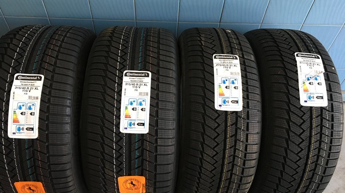 Vând set anvelope ptr Mercedes GLE 275/45/21-315/40/21 continental de iarna noi