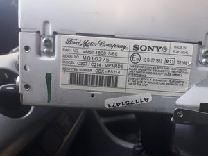 Va rog cine mă poate ajuta cu cod casetofon Ford Sony c307/C214? 4?