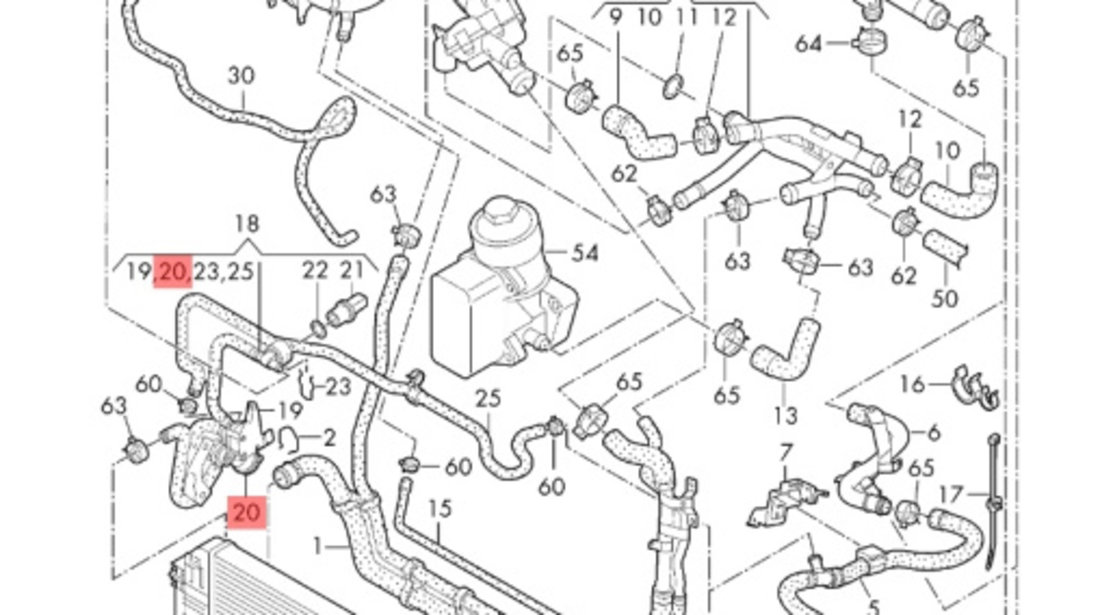 Valva mecanica sistem racire Volkswagen Amarok 2H 2015 2016 OEM 2H0121805A