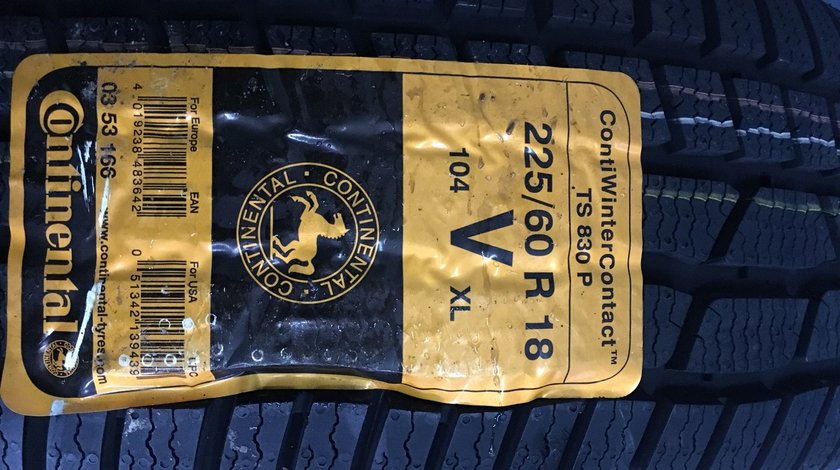 Vand 2 anvelope 225/60/18 Continental de iarna noi
