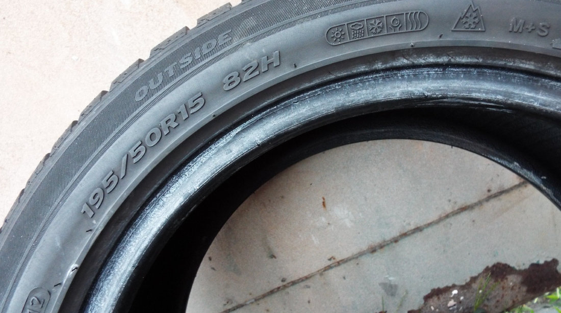 vand 2 anvelope de iarna [noi] 195/50/15 hankook optimo4s pret 300ron amandoua