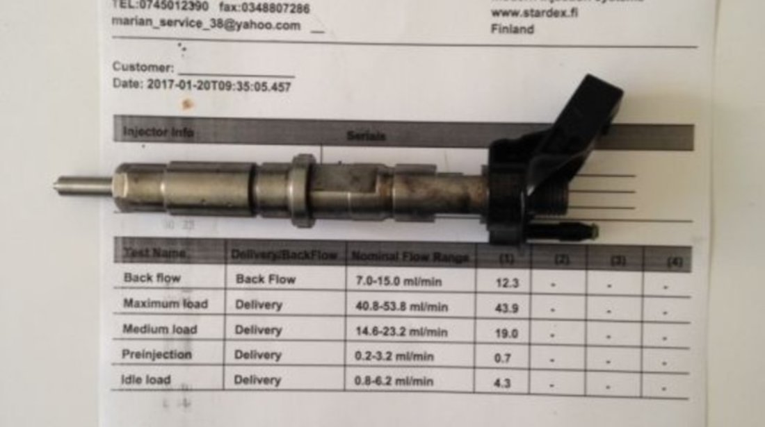 Vand injector/injectoare Volkswagen VW Crafter LT Transporter 2005-2014 2.5