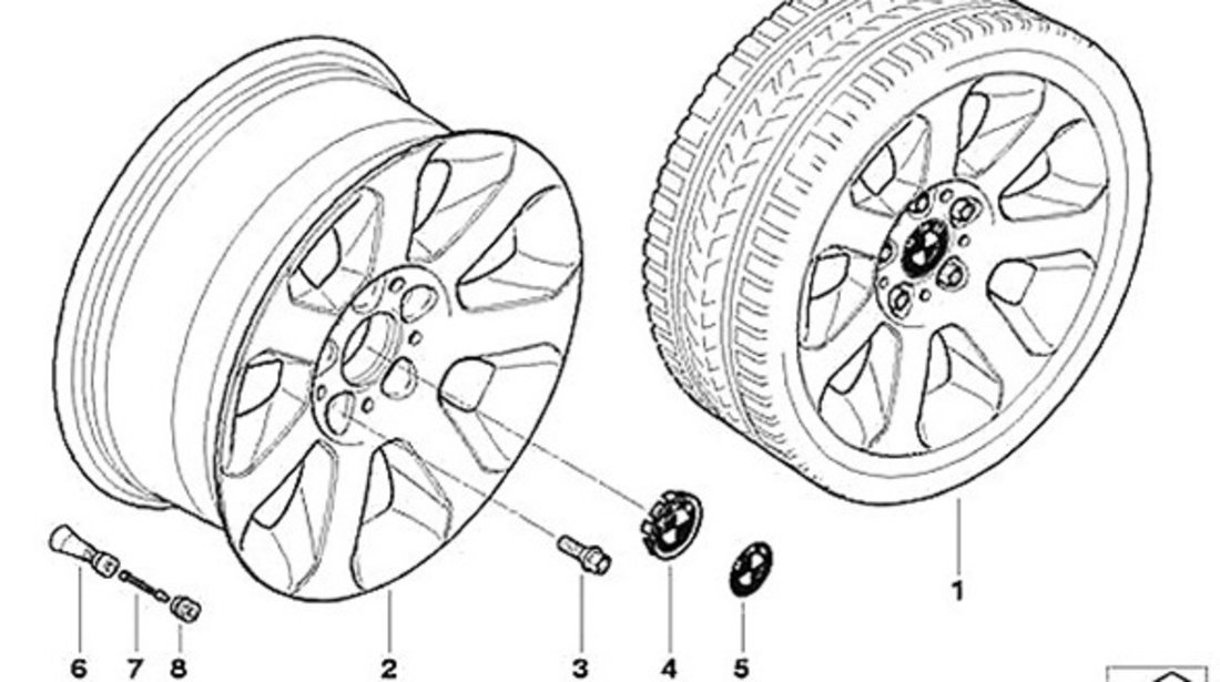 Vand jante BMW 7Jx16 Et:20 – cod producator 36116758774