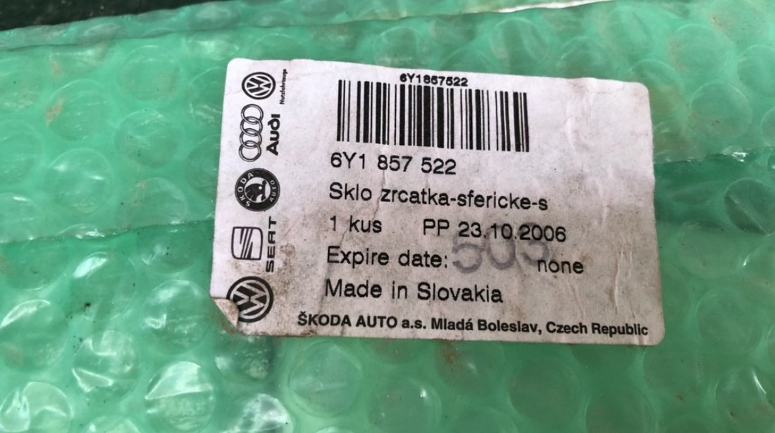 Vand oglinda/sticla dreapta Skoda Fabia 1 6Y1857522