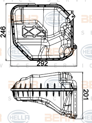 Vas de expansiune, racire (8MA376702314 HELLA) AUDI,VW