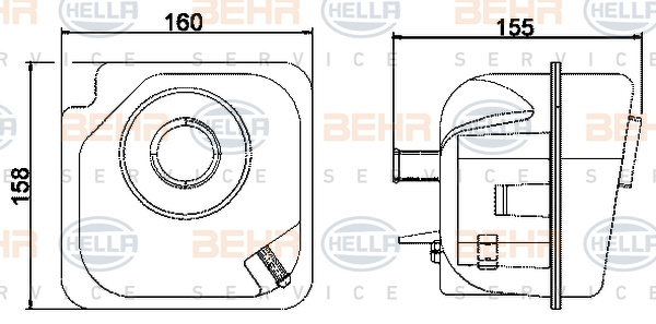 Vas de expansiune, racire (8MA376702534 HELLA) VOLVO