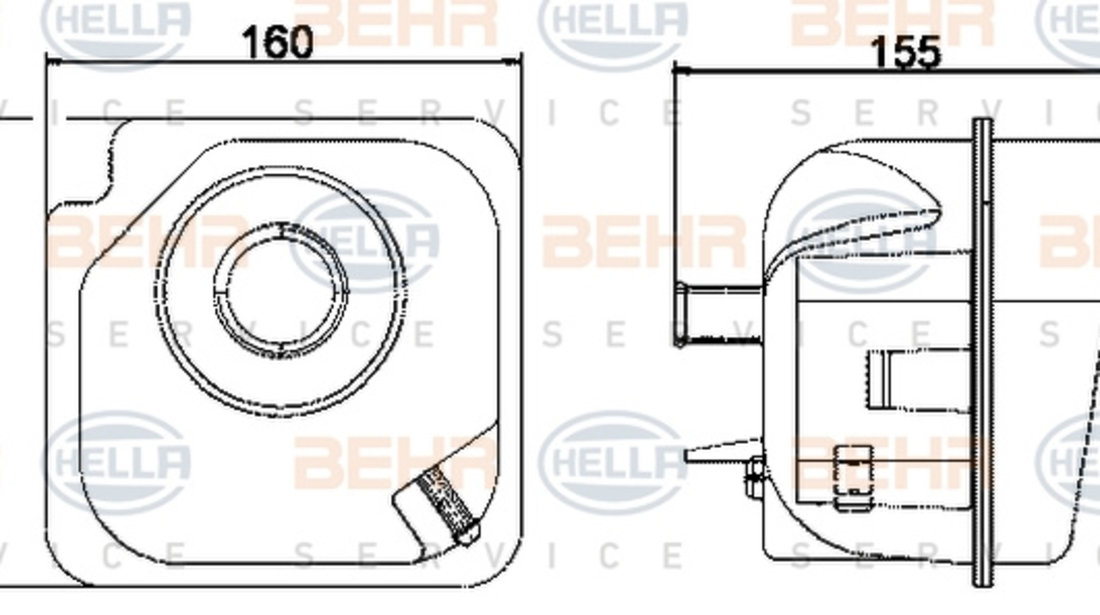 Vas de expansiune, racire (8MA376702534 HELLA) VOLVO