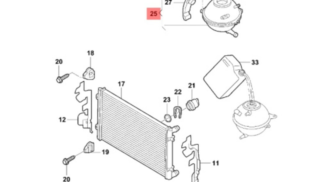 Vas expansiune Volkswagen Golf 4 (1J1) Hatchback 2001 OEM 1J0121403E