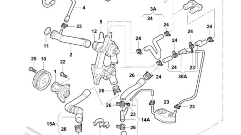 Vas expansiune VW POLO 9N 1.4 TDI BNV 2007 OEM 6Q0121407A