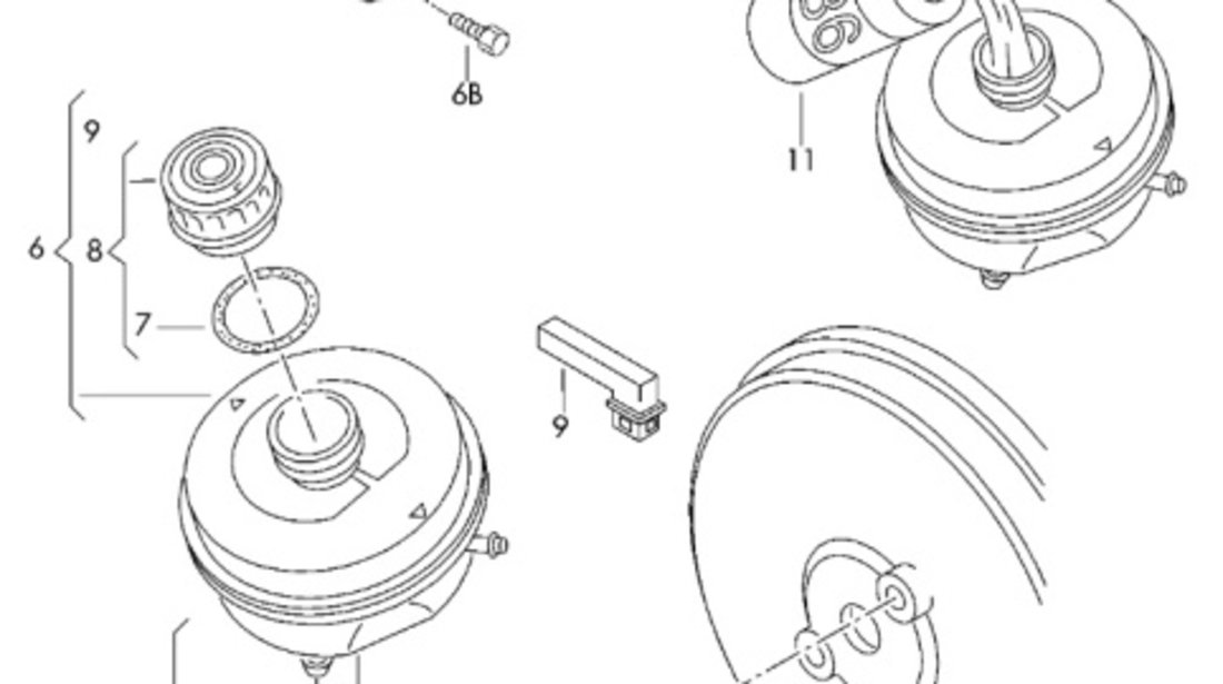 Vas lichid frana Audi A4 8E 2002 2003 1.9 TDI AWX OEM 8E0611301E