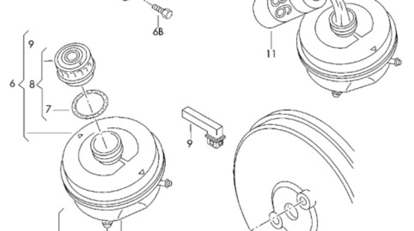 Vas lichid frana Audi A4 8E 2002 2003 1.9 TDI AWX OEM 8E0611301E