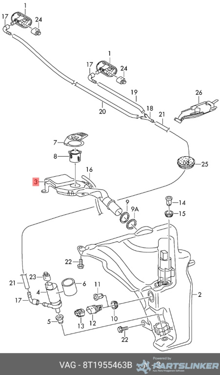 Vas lichid parbriz Audi A4 B8 (8K) Avant 2011 2.0 TDI OEM 8T1955463B
