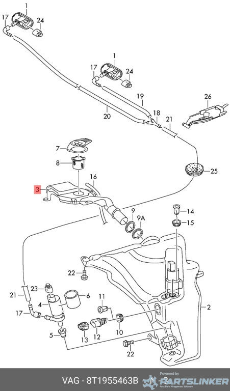Vas lichid parbriz Audi A4 B8 (8K) Avant 2011 2.0 TDI OEM 8T1955463B