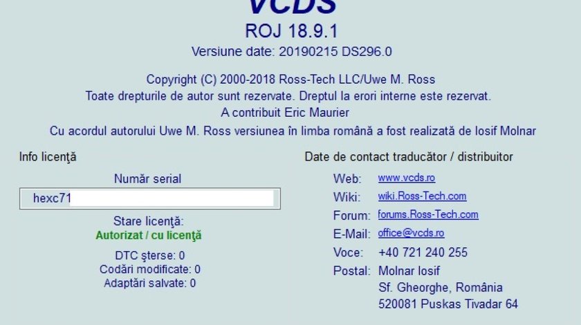 VCDS 18.9.1 EN + 18.9.1 ROJ
