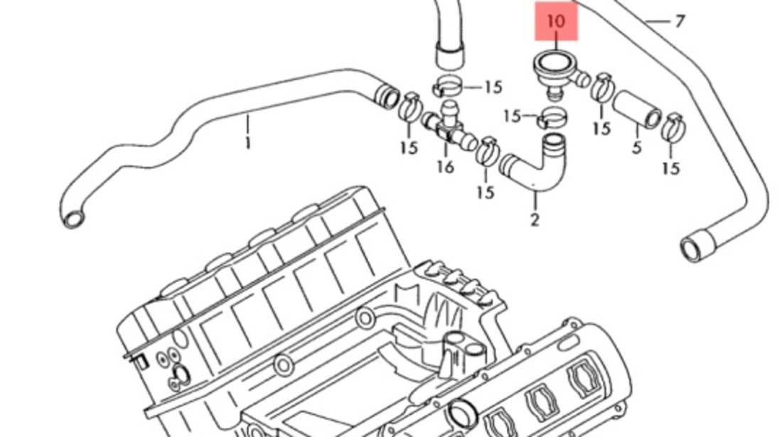 Ventil aerisire carter Audi A6 4B Avant 2004 BDV OEM 077103245B