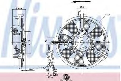 Ventilator,aer conditionat AUDI A4 (8D2, B5) (1994 - 2001) NISSENS 85519 piesa NOUA
