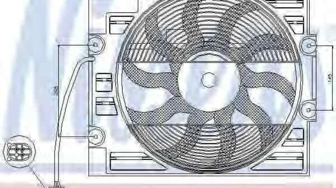 ventilator,aer conditionat BMW 5 (E39) NISSENS 85629