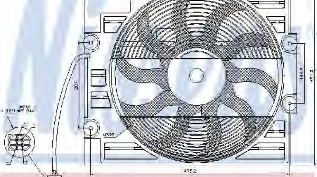 Ventilator,aer conditionat BMW Seria 5 (E39) (1995 - 2003) NISSENS 85421 piesa NOUA