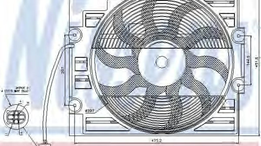 Ventilator,aer conditionat BMW Seria 5 Touring (E39) (1997 - 2004) NISSENS 85421 piesa NOUA